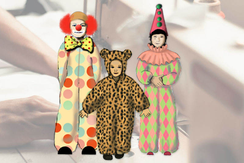 Kinder - drei Faschingskostüme