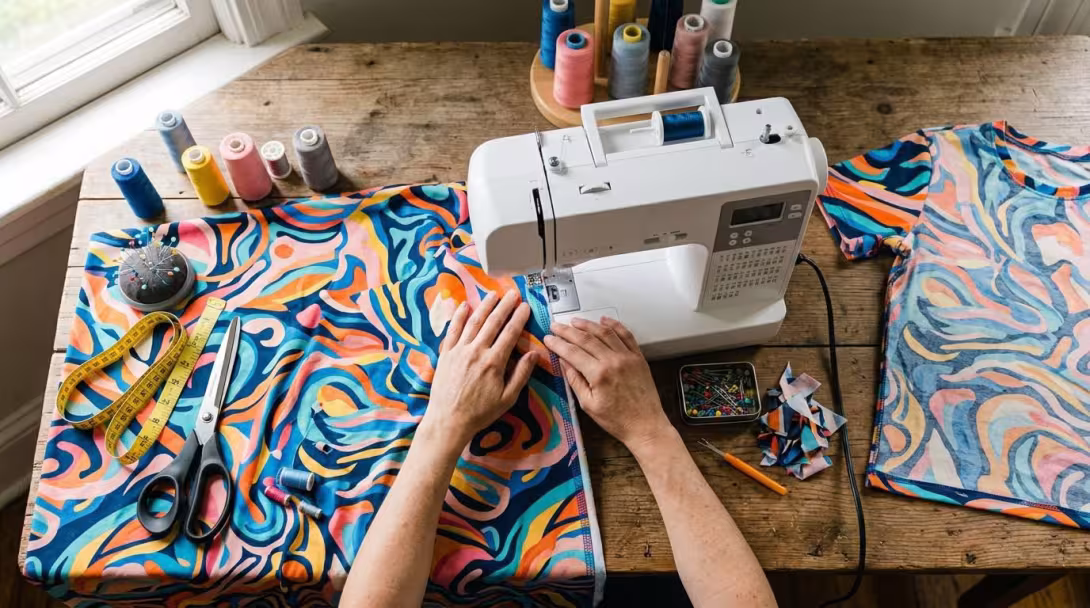 Bedruckter Jersey fürs Shirt: Nähtechnik im Vergleich
