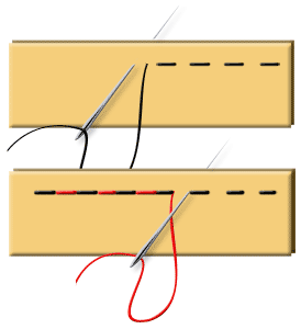 Doppelter Vorstich, Sattlerstich