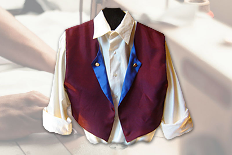 Schnittmuster Weste für ein Piratenkostüm